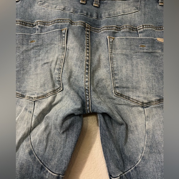 Men’s Kollar Destroyed Knee Skinny Jeans. Size 30. Mid Wash - Picture 3 of 14